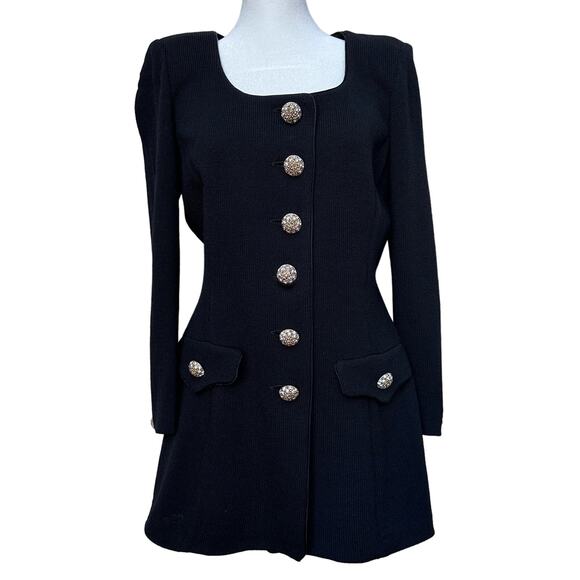 St. John Collection Jackets & Blazers - St. John Evening Blue Knit Blazer Jacket - Size 6